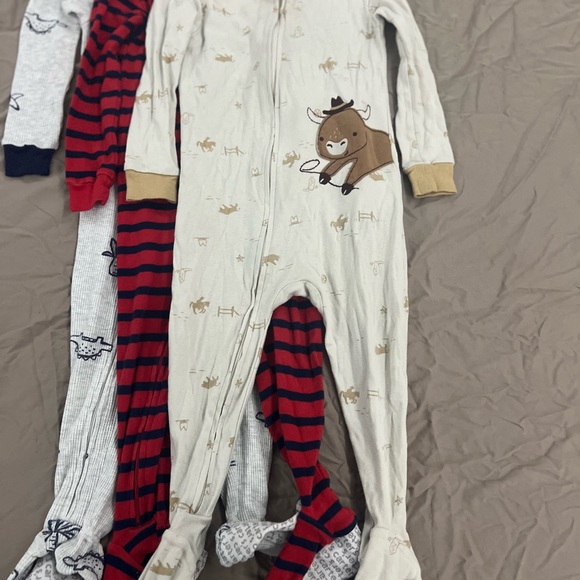 8 New Carters Footed Pajamas Size 24 Month - Picture 7 of 9